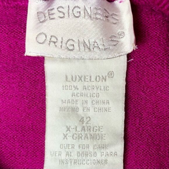 Designers Originals Cowl Neck Sweater in Fuchsia Pink Women’s XL - Picture 5 of 7